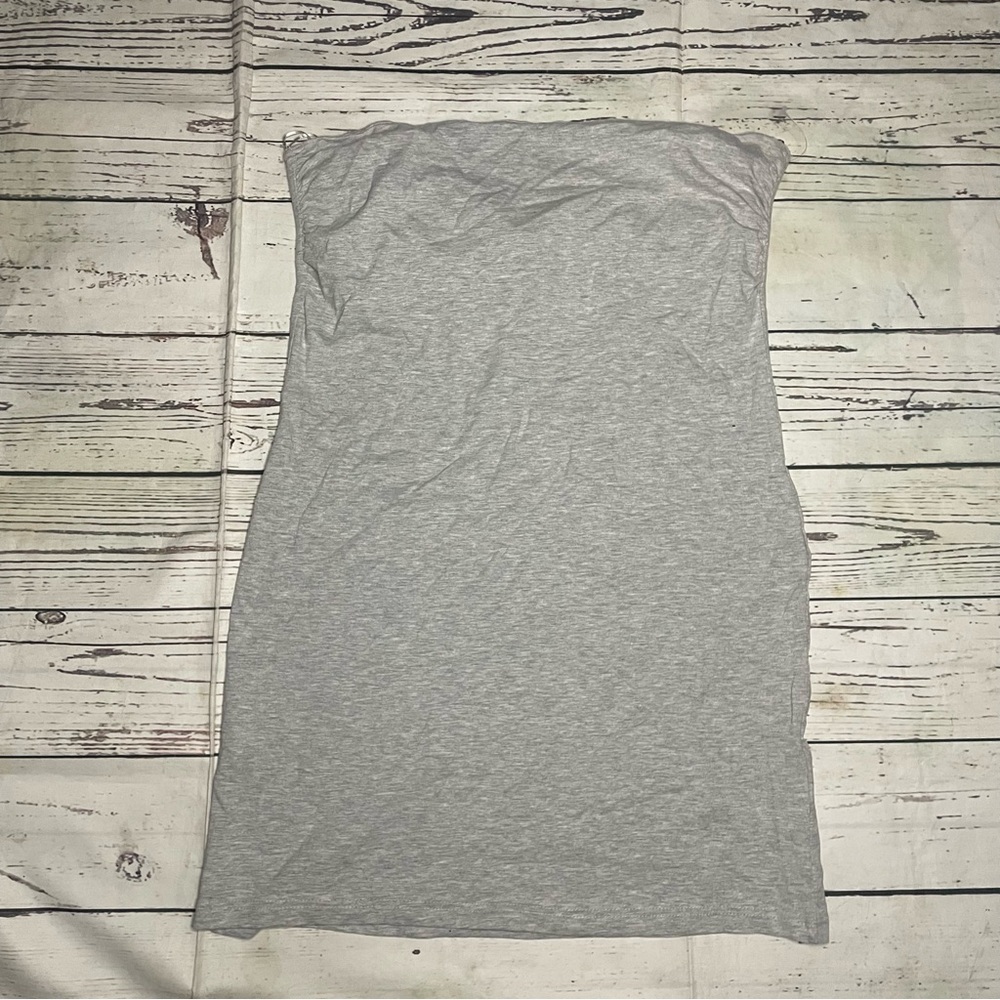 Gray Strapless Dress